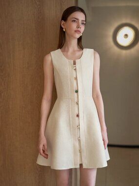 NWT Saturday Club Button Front A-line Dress - Size S